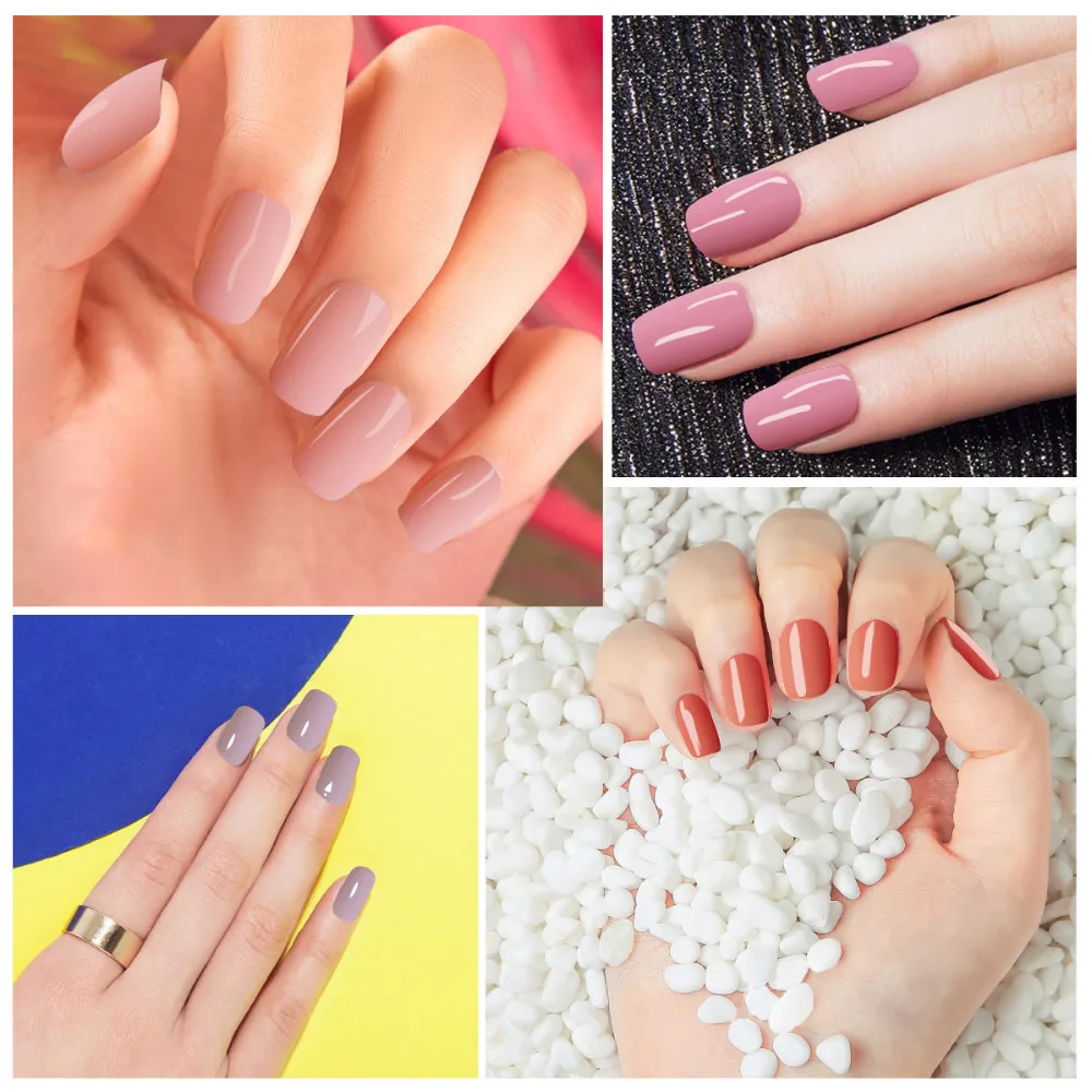 Modelones 6 шт цветная серия Гель-лак для ногтей Набор сделай сам французский стиль