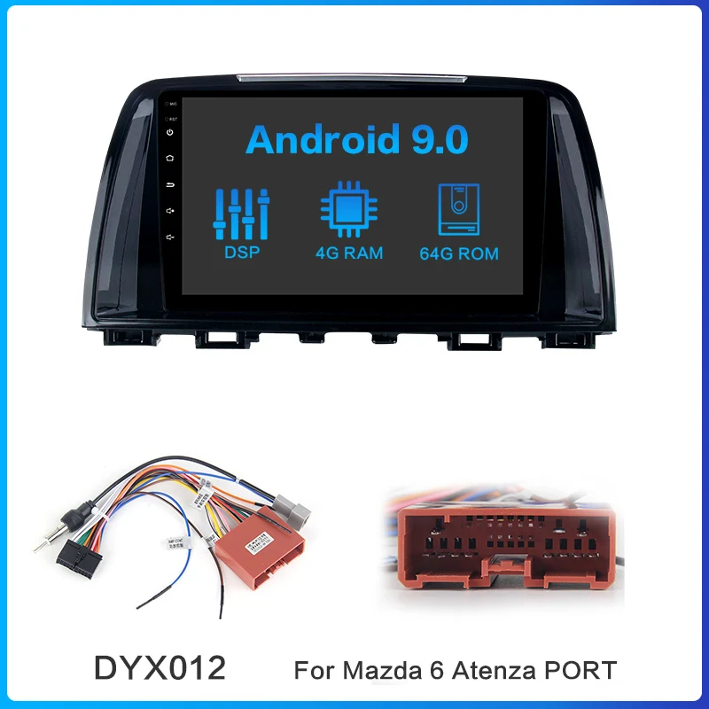 without canbus Dasaita " Автомобильный 1 Din радио gps Android 9,0 для Mazda 6 Atenza 2013 Навигатор Bluetooth DSP 4 Гб ram автомобильный мультимедийный плеер - Цвет: without canbus