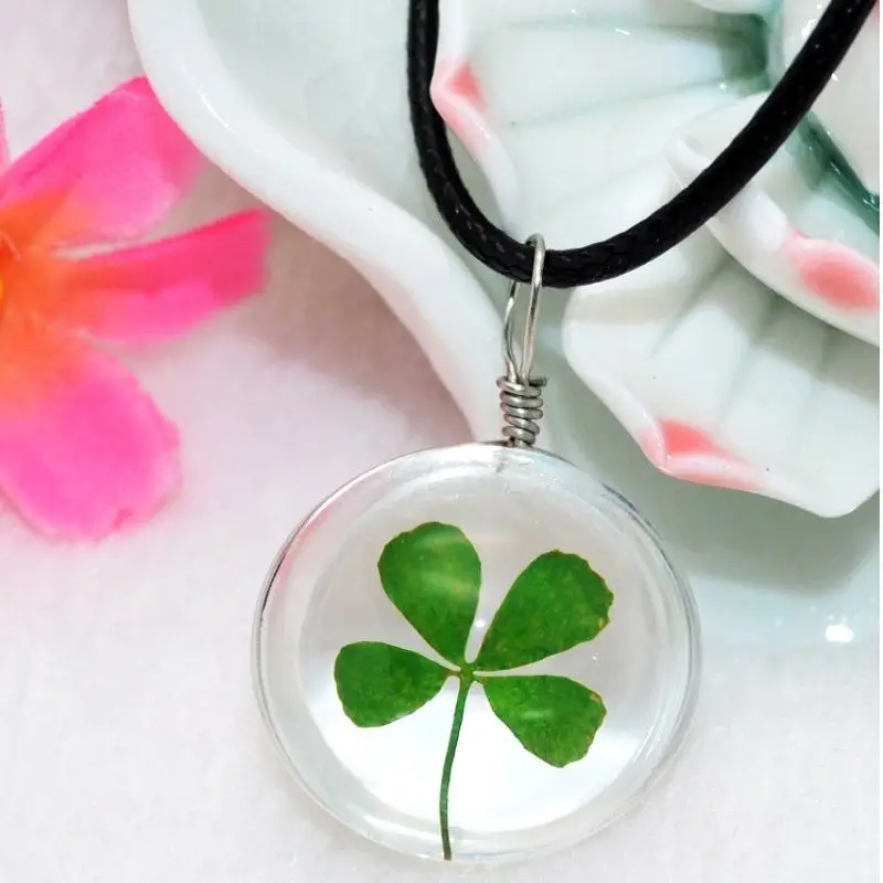 Цепочка с кулоном в виде семены одуванчика и клевера для мужчин женщин |