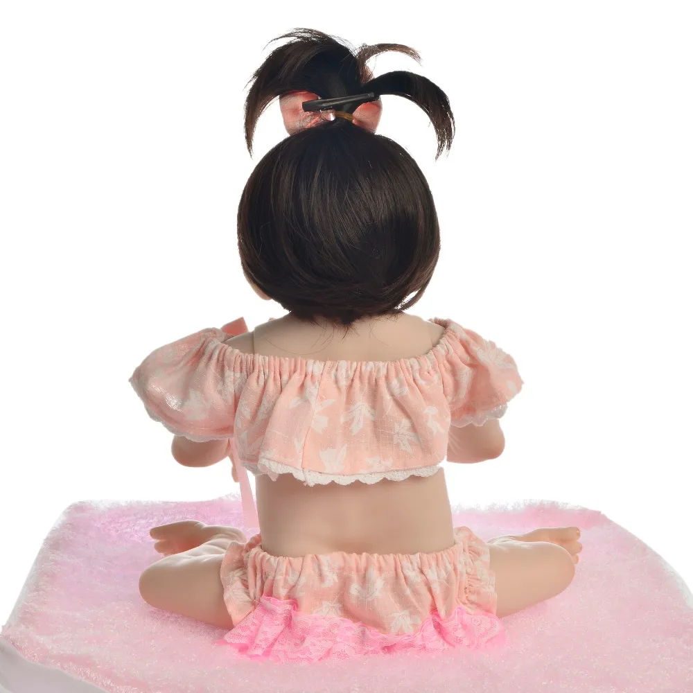 

KEIUMI Lovely Baby Reborn Girl Doll Full Silicone Body Lifelike Bonecas Newborn Princess Babies Bebe Bathe Toy Birthday Present