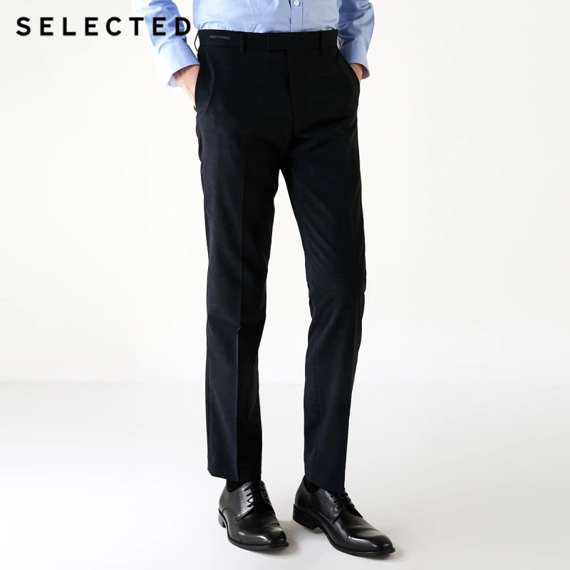 Выбранные Для мужчин костюмы зауженного кроя из смесовой шерсти темно Клетчатый