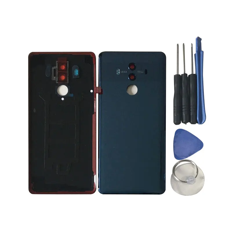 Для 6," huawei mate 10 Pro Axisinternational задняя крышка для батареи чехол вспышка+ стеклянные линзы+ наклейка на 3M+ крышка для аккумулятора fingeprint