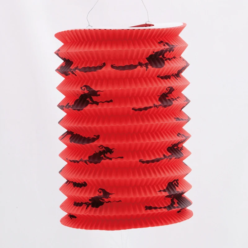 12 шт./лот Хэллоуин реквизит телескопический бумажный фонарь тыква ведьма призрак