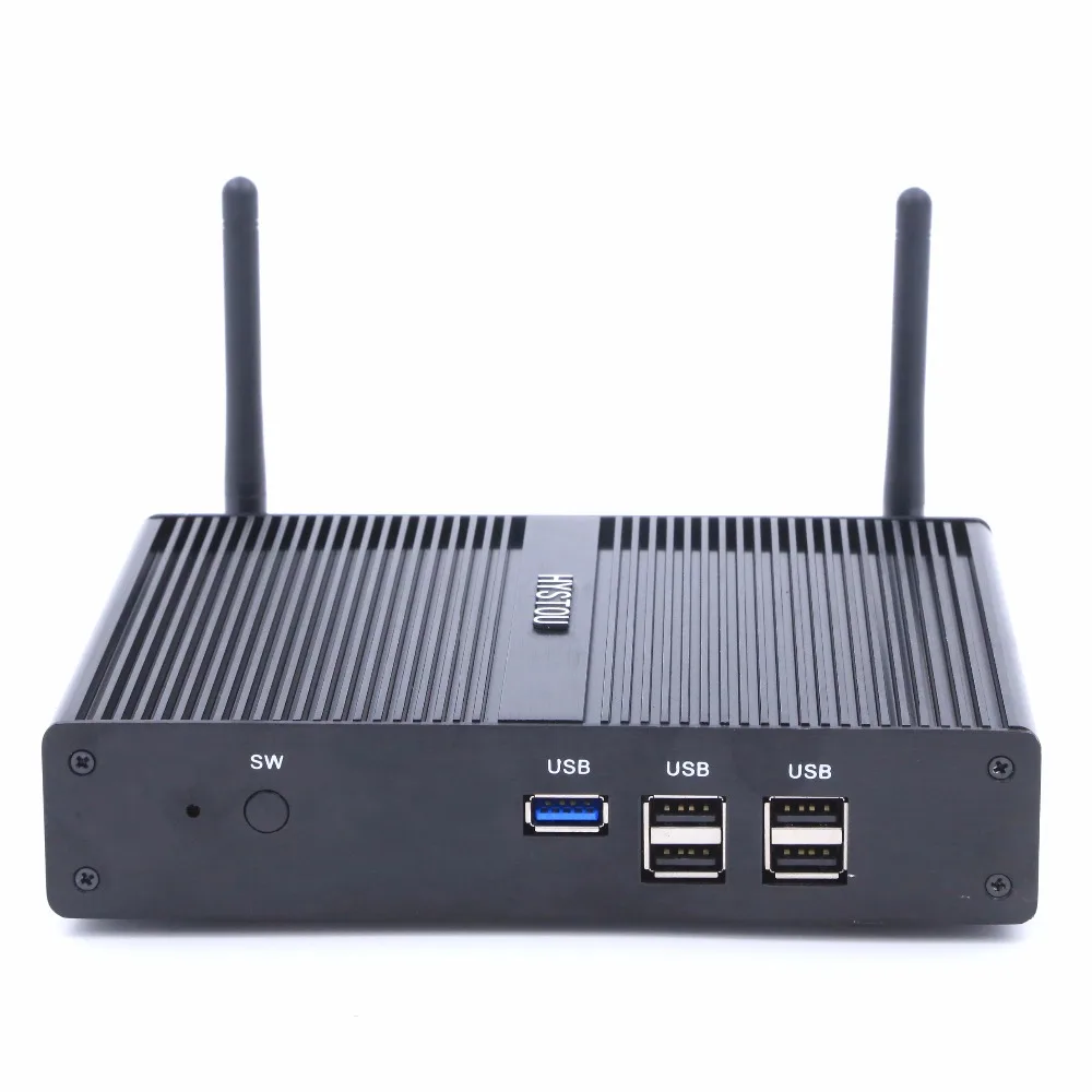Мини-ПК Intel Celeron J1900 четырехъядерный безвентиляторный мини-ПК с VGA HDMI Win7/8 Linux Ubuntu 1080P