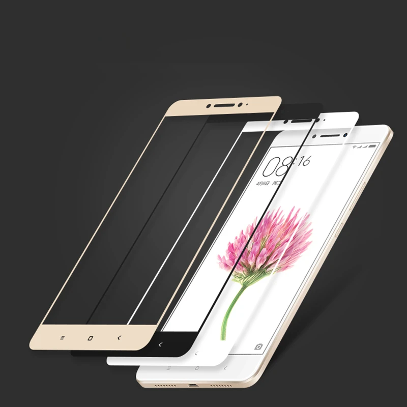 Полноэкранный чехол для Xiaomi Max 2 защитный 3D-экран золотой черный белый Защитный