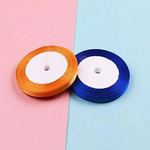 (25 ярдов/рулон) 6 мм один Уход за кожей лица атласной лентой оптовая продажа