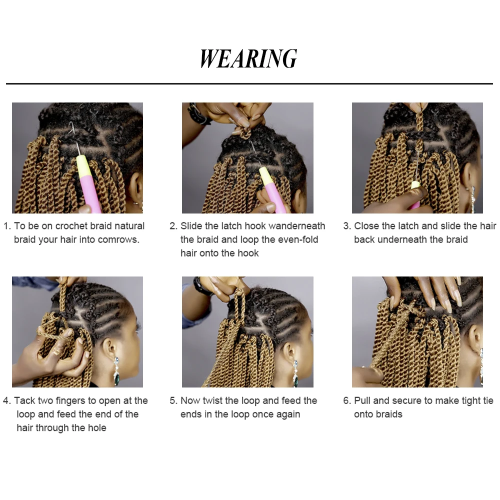 Бесплатная Доставка Крючком Косу Волосы Ломбер Моноволокно Плетение Волос 18 &quot30