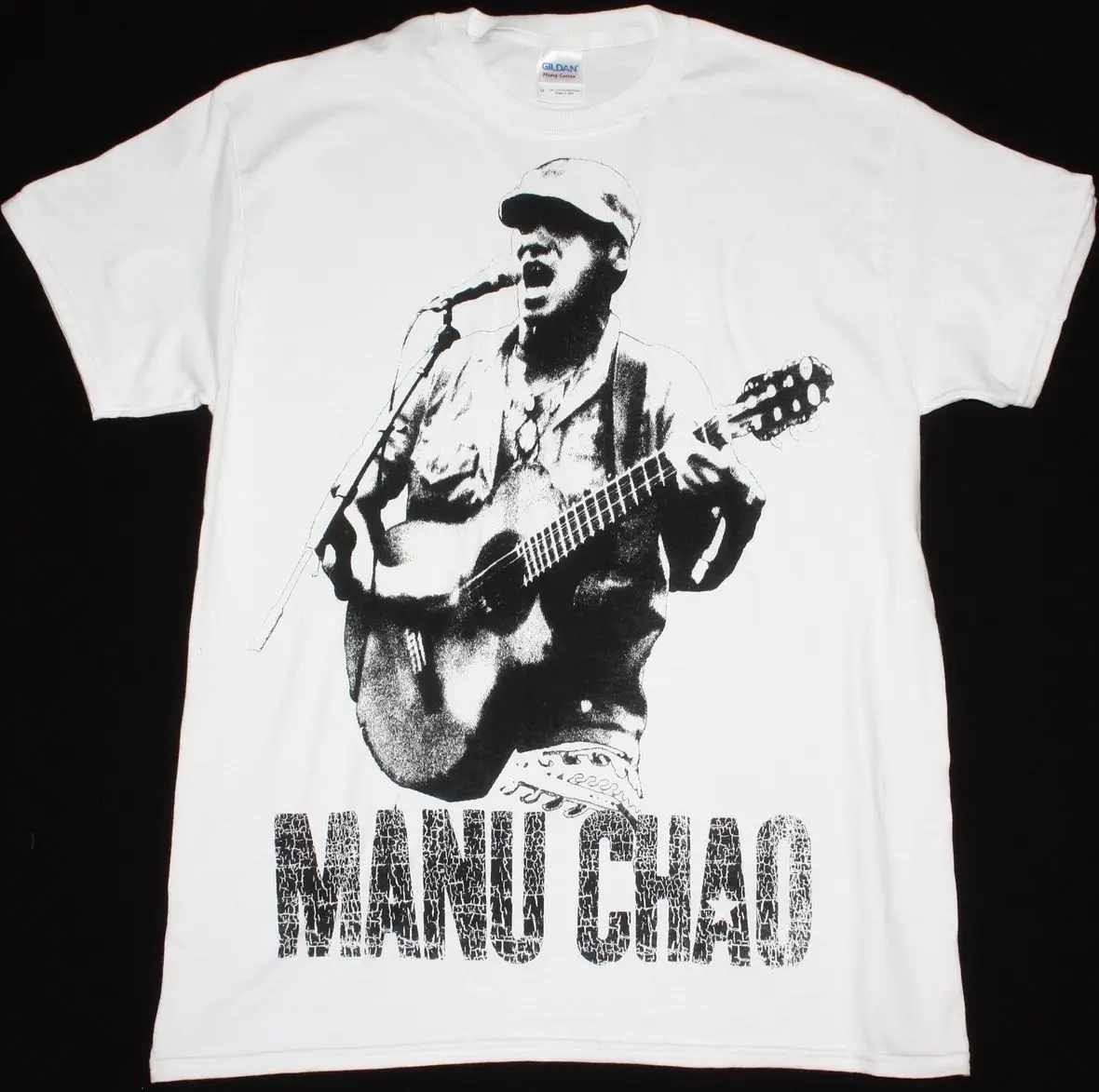 Manu Chao ан естественных manonegra jumbo печати новые белые/Военные/желтый/серый