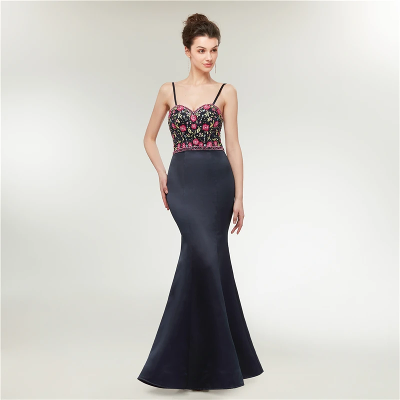 Forevergracedress вечерние платья черного цвета 2019 милая изящная Русалка большие размеры