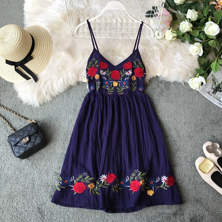 ALPHALMODA в ретро этническом стиле тонкое платье с v образным вырезом и цветочной