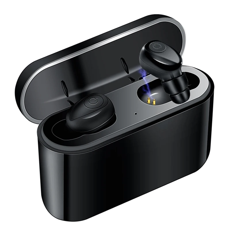 СПЦ Bluetooth наушники 5 0 Невидимый Мини Беспроводной бас гарнитура с 2200 mAh зарядки