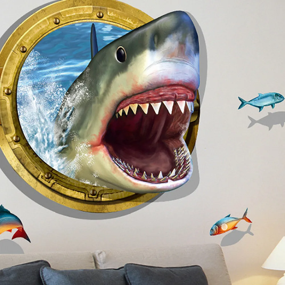 Настенная 3D наклейка самоклеящаяся Наклейка С Рыбками для гостиной детской