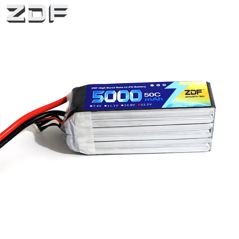 Аккумулятор ZDF 6S RC Lipo 22 2 в 5000 мАч 50C 100C для квадрокоптера Trex 700 800E вертолета