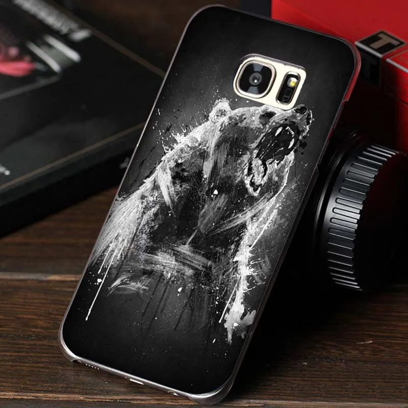 Медведь Чернил животных 2016! Мода Жесткого Пластика УФ Телефон Случае Для Samsung