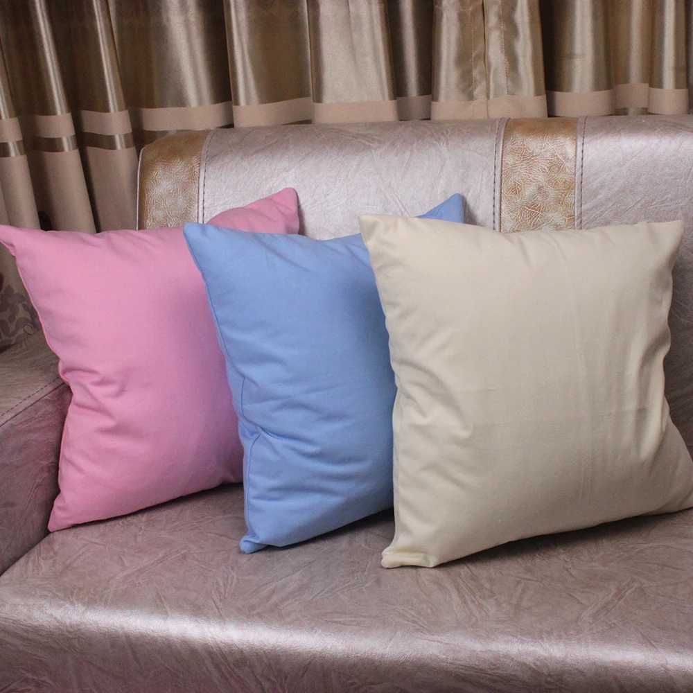 CURCYA Fashion Solid Colors Cushion Covers for Sofa Chair Seat 100% Cotton Canvas Throw Pillow Cover Home Decorative Pillowcases | Дом и сад