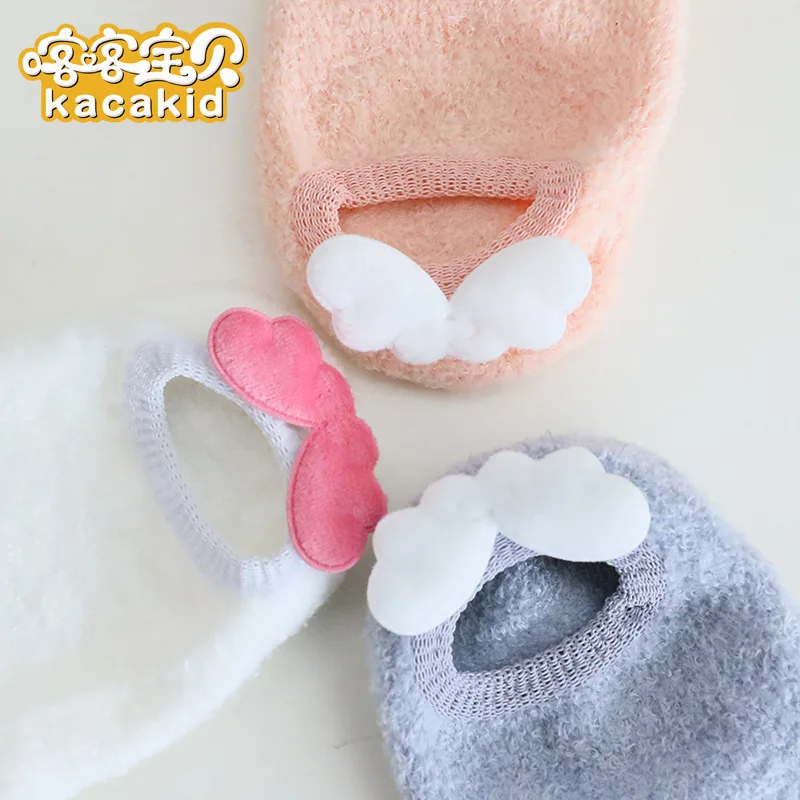 Kacakid/зимние милые носки с крылом для малышей носки-тапочки новорожденных Детские