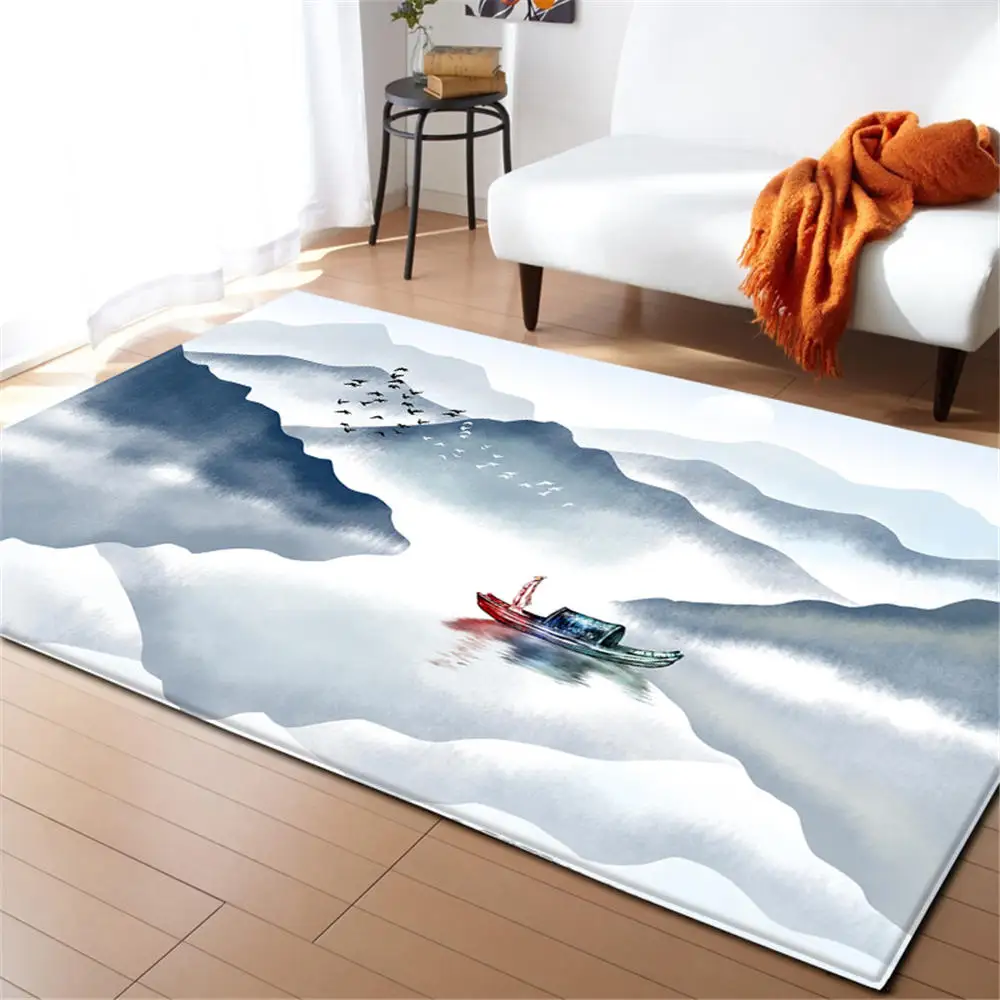 3D ковры для ловли карпа в гостиную коврики украшения дома Нескользящие мягкие