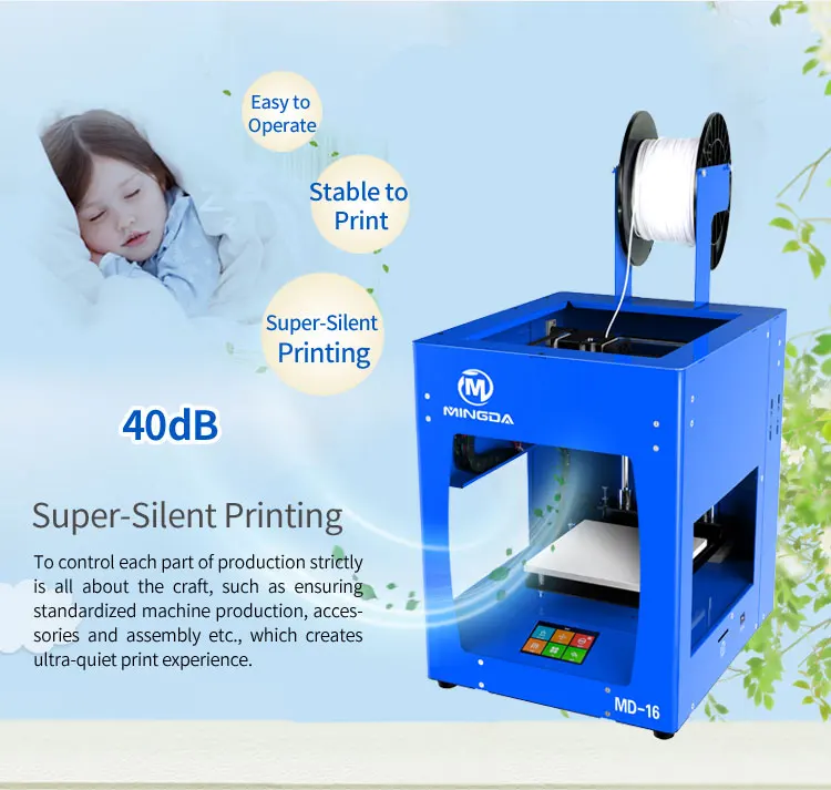 High Precision 3D Printer Machine Good Quality For School Metal Frame Printing Md-16-24 | Компьютеры и офис