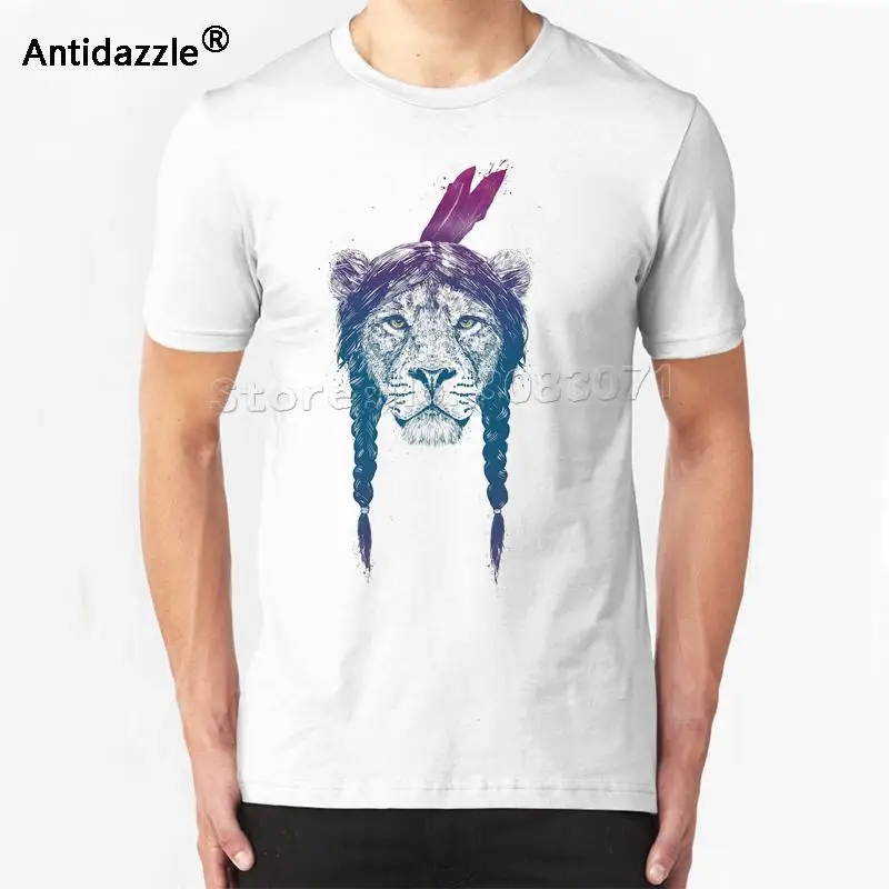 Antidazzle 2017 мода воин Лев индийский персонаж забавный мультфильм мужская футболка с