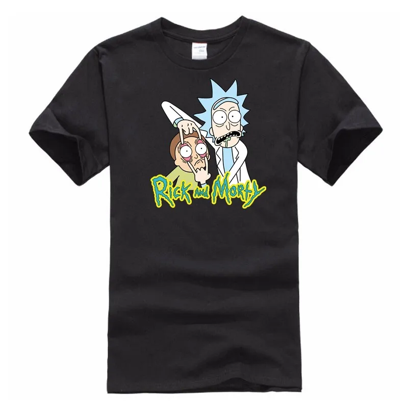 Новое поступление Рик Morty Для мужчин футболка Аниме футболки мир среди миров в