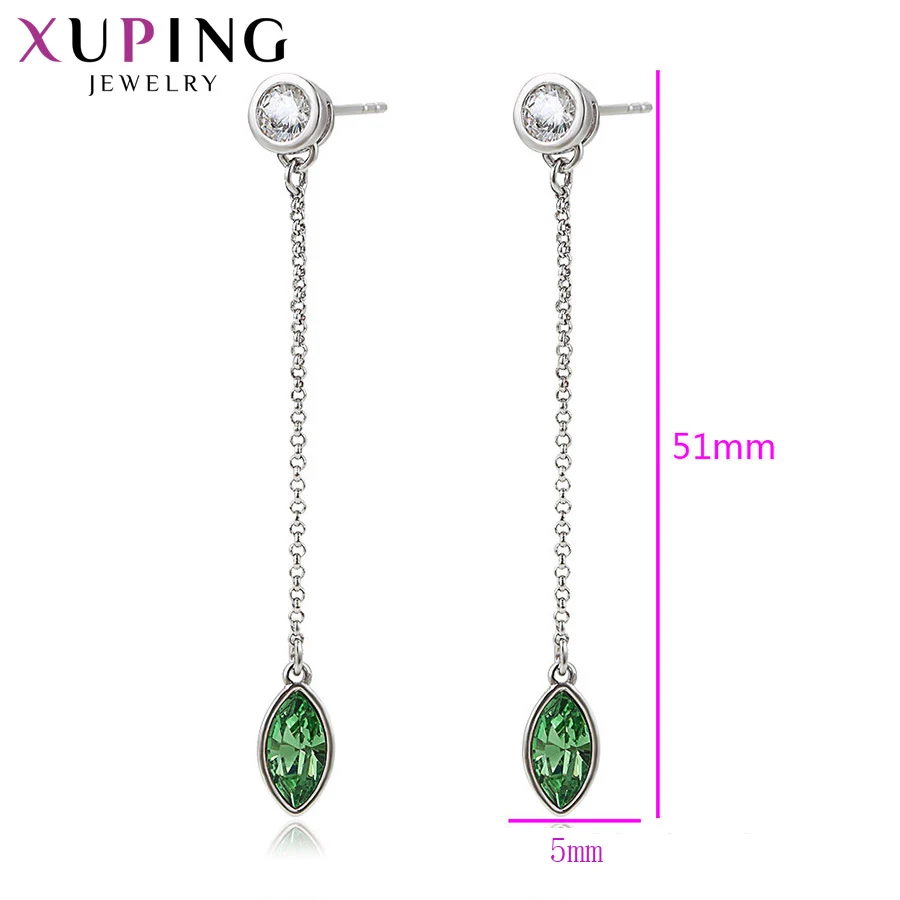 11,11 Xuping повседневные серьги простого дизайна с кристаллами Swarovski модные ювелирные изделия подарки ко дню Святого Валентина дамские S162.1-97634