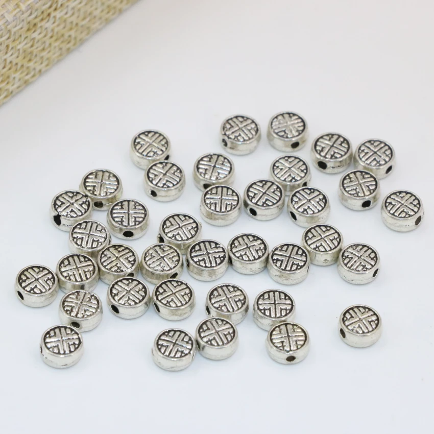 Винтажный стиль высококачественный серебристый цвет 100 шт. 6 мм горячая