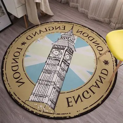 as picture Круглые геометрические ковры в скандинавском стиле для декора гостиной, ковер для детской/детской спальни, компьютерное кресло, напольный коврик, ковровое покрытие для раздевалки - Цвет: as picture