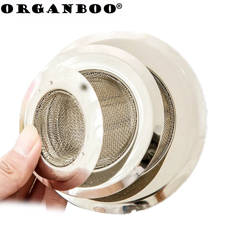 ORGANBOO 1 шт. кухонный фильтр из нержавеющей стали и дуршлаг для раковины Круглый