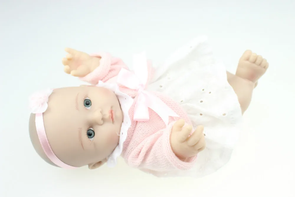 Миниатюрная двойная кукла милая маленькая силиконовая виниловая Babydoll детские