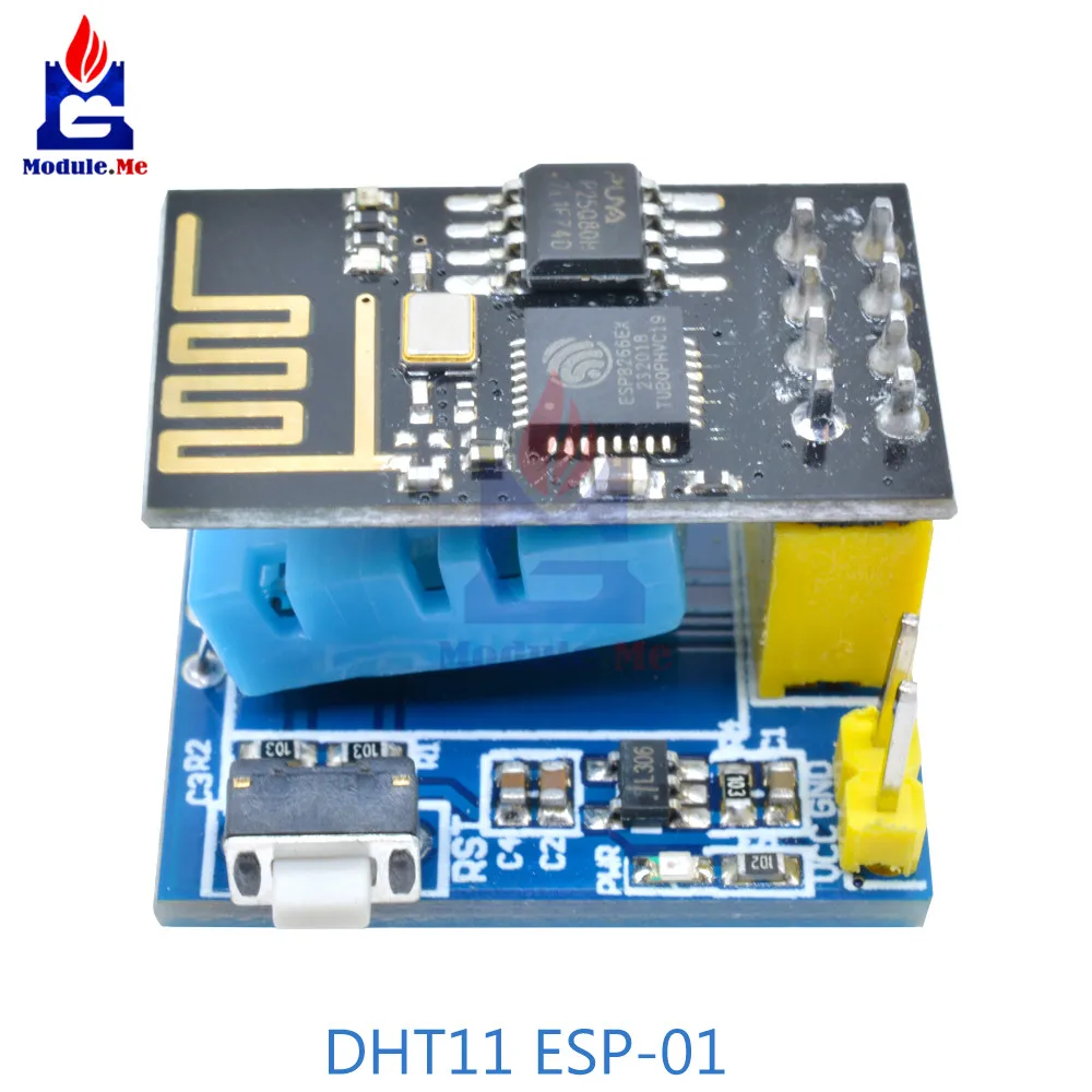 DHT11 ESP-01 ESP8266 ESP-01 ESP-01S wifi беспроводной Bluetooth DHT11 датчик температуры и влажности модуль щит для Arduino подходит для Node MCU умный дом - Цвет: DHT11 ESP-01