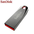 Оригинальный двойной флеш-накопитель SanDisk CZ71 флэш-накопитель USB 2,0 USB флэш-накопитель 64 Гб оперативной памяти, 32 Гб встроенной памяти, флэш-накопитель металлический флеш-накопитель Высокое качество запоминающее устройство