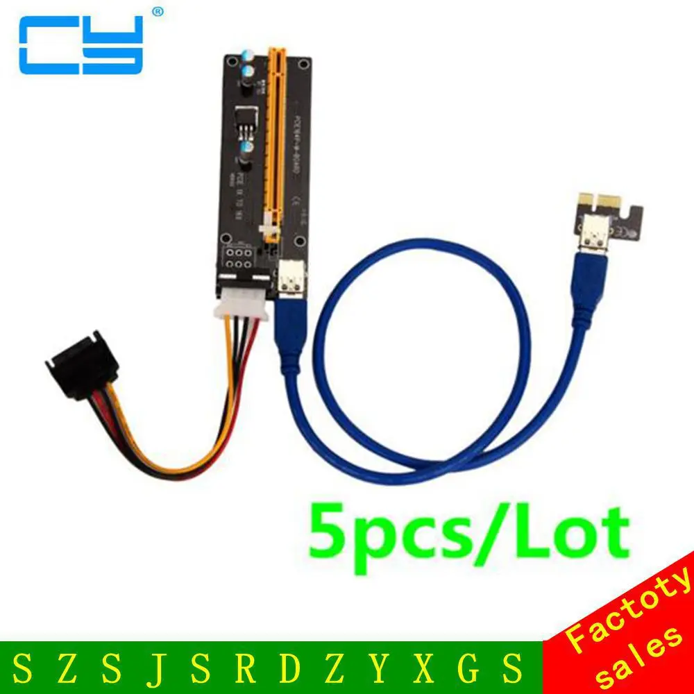 5 шт./лот надежный горячий PCI-E Экспресс-питание Riser Card W/USB 3 0 удлинитель Кабель 1x к 16x