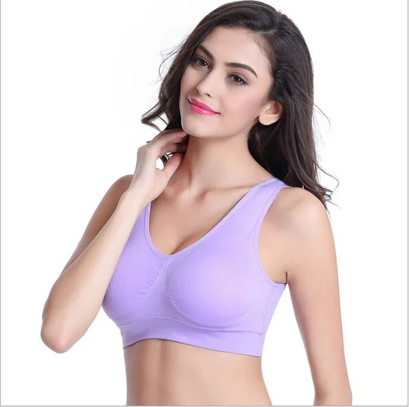 Free shipping gather no rims yoga underwear sports bra shock running large size girl vest Seamless Bra B2 |