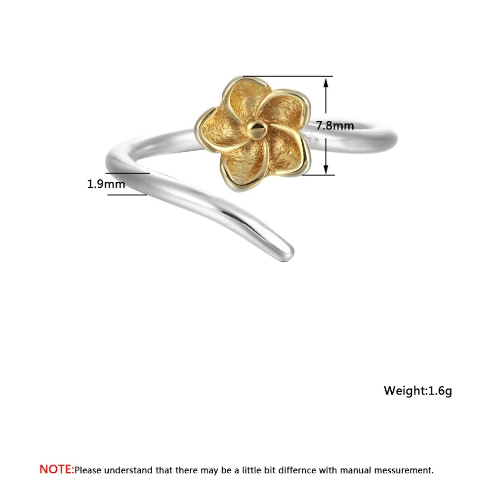 Чандлер цветок золото стемен кольцо свободный размер Blushed Шарм обертывание ветка