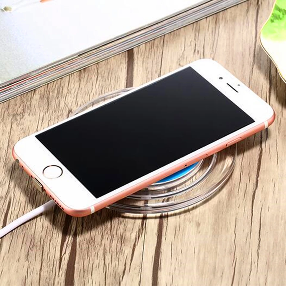 Беспроводное зарядное устройство Amstar QI с микро usb кабелем для samsung Galaxy S7 S6 EDGE S8 S9 S10