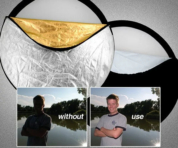 Портативный складной дисковый отражатель света 60 см/24 дюйма 5 в 1|disc reflector|5 in