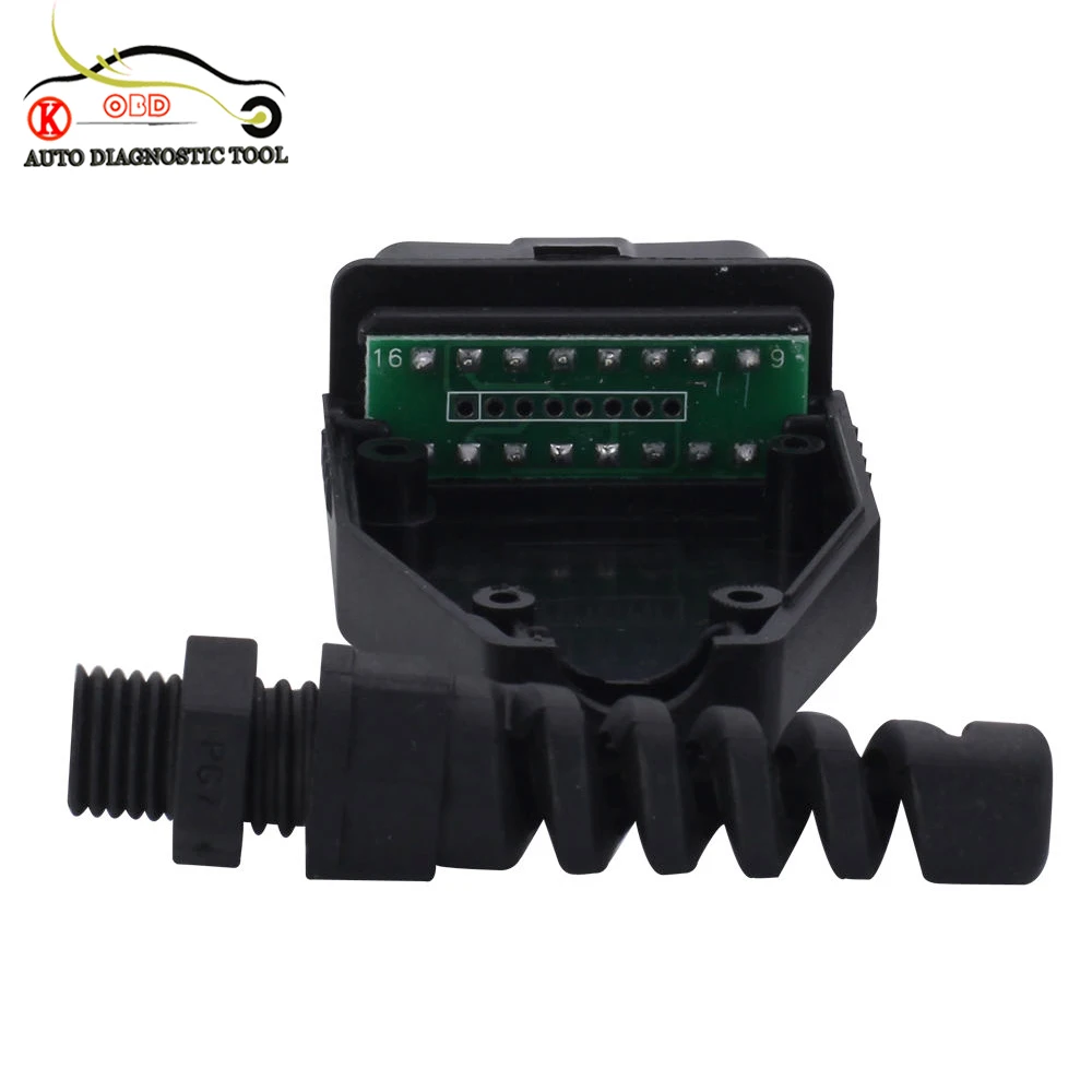 16 Булавки OBD 2 OBDII Мужской разъем адаптера подключения инструмента диагностики |