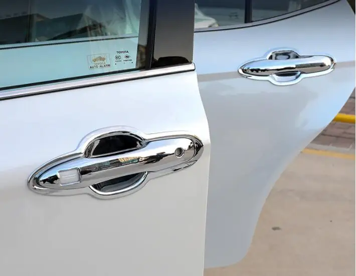 2018 2019 For Toyota Camry ABS Chrome Carbon Fibre Side Door Handle Copertura Trim 4 Pz | Автомобили и мотоциклы