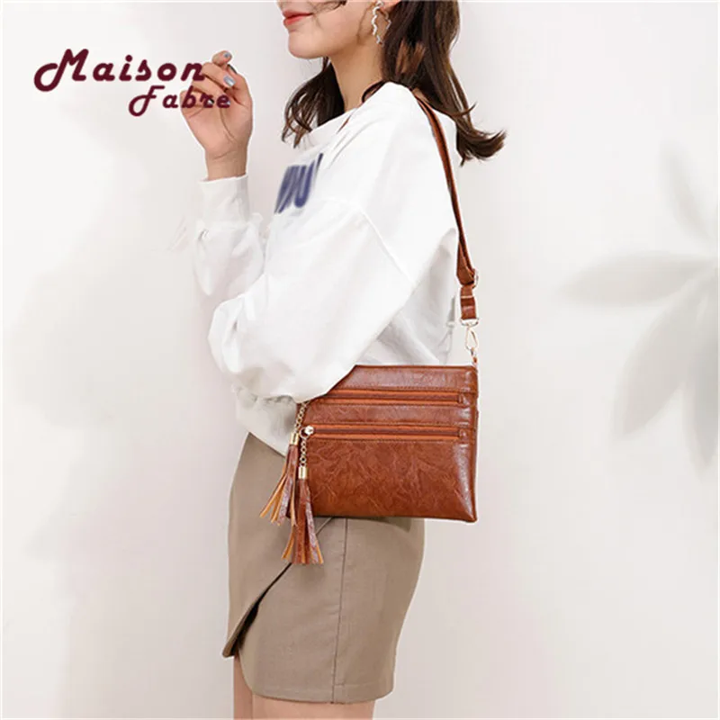 Fashion 2020 Zipper Bag Women Candy Color Tassel Messenger Bags Female Handbag Shoulder Flap Bolsa Feminina|Сумки с ручками| |