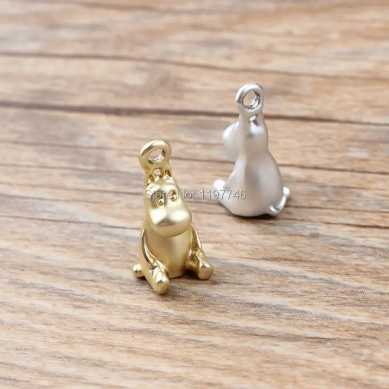 Очаровательные Мультяшные подвески с бегемотом для ювелирного изготовления 10 шт