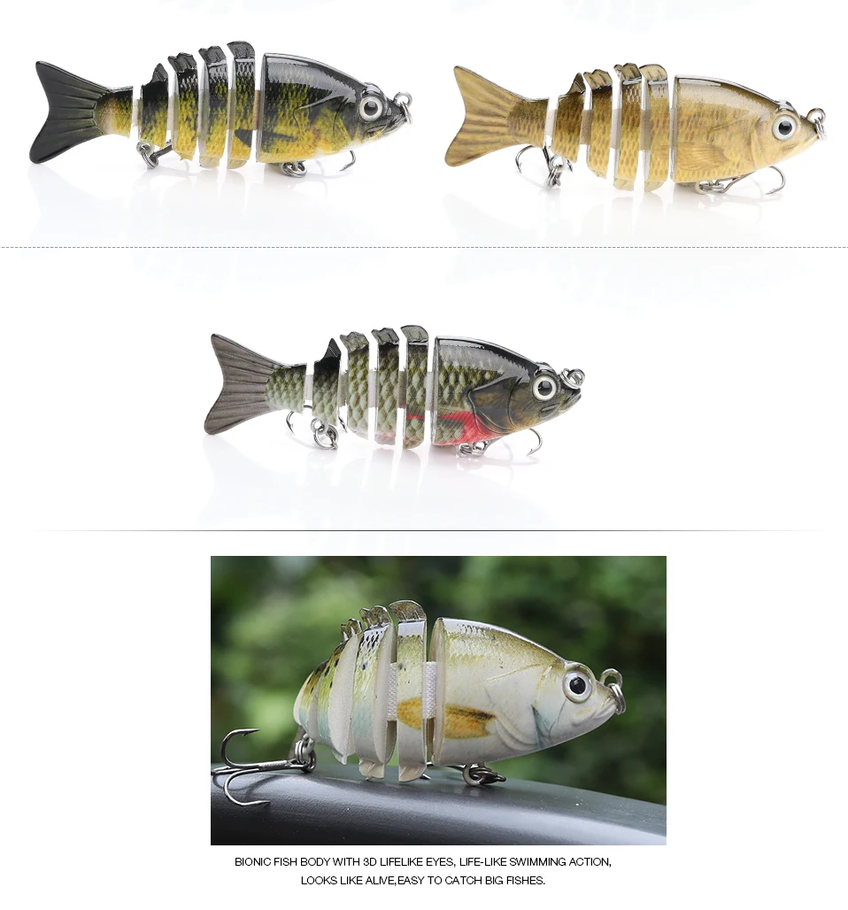 TREHOOK 8 см 10 г Мульти шарнирная Swimbait Щука джеркбейты рыболовные приманки-Воблеры искусственные приманки для тонущие приманки Minnow Crankbait