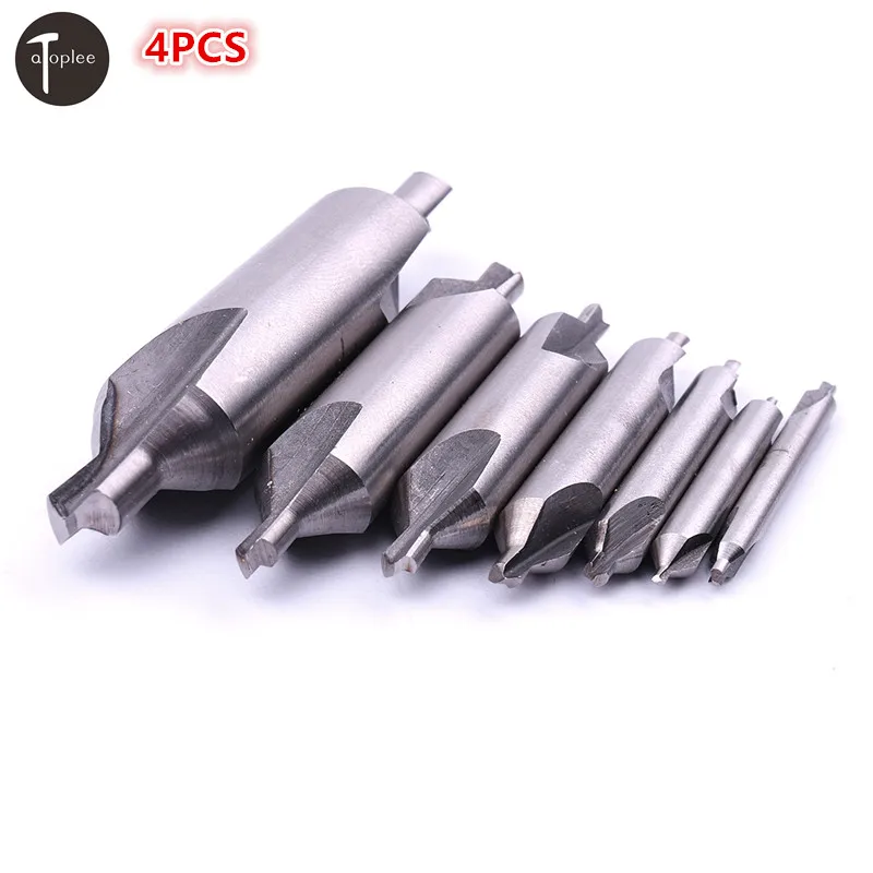 4 шт. HSS 1/8 &quot5/32&quot центр сверла бит 60 градусов угол зенковки сверло токарный