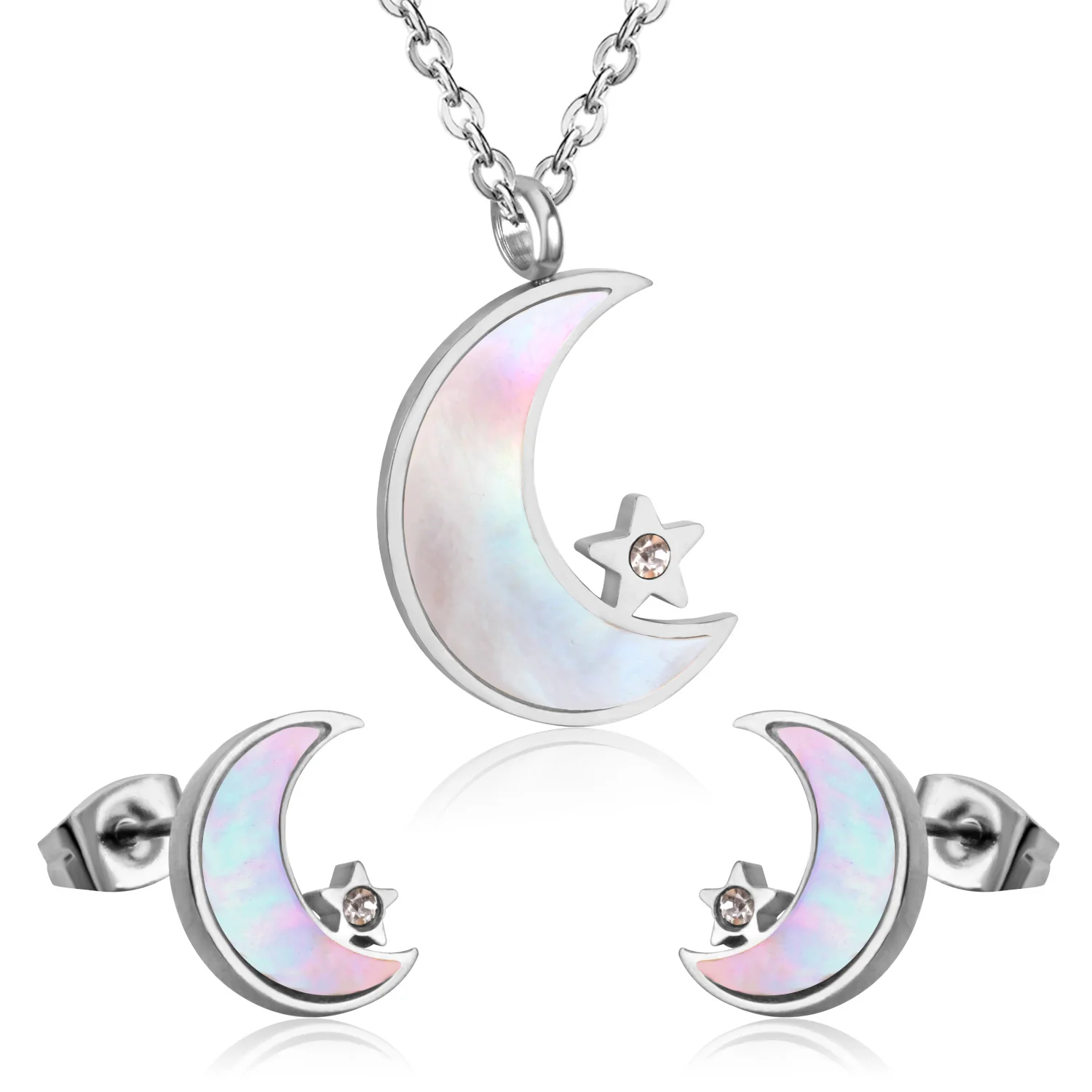 Аксессуары для девочек LUXUSTEEL детские украшения колье Лунная ракушка подвеска