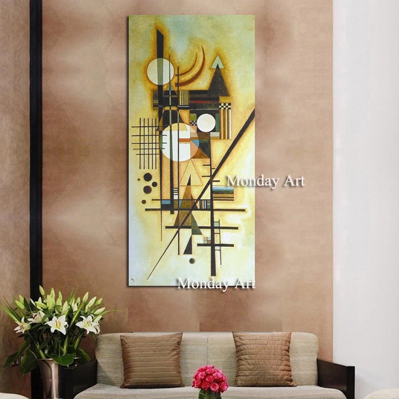 100% Hand painted Canvas Painting Abstract Wassily Kandinsky Oil Home Decor Pictures Art Posters | Дом и сад