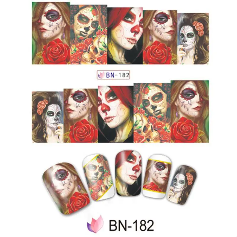 Хоббилана 10 шт. Обертывания для ногтей с черепом на Хэллоуин медицинский набор