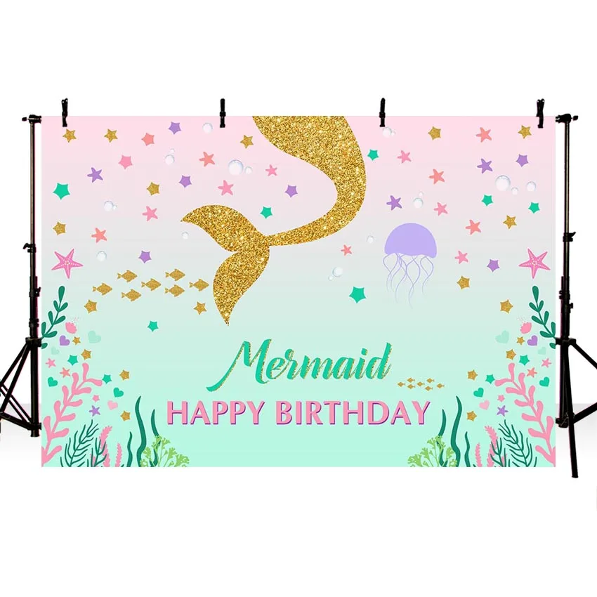 Виниловый фон для студийной фотосъемки с изображением Русалочки | Электроника