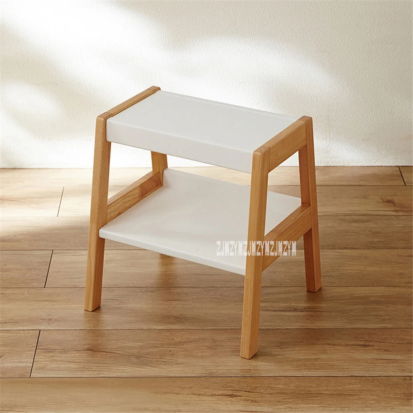 

AD-0201 Household Adult Wooden Bench Square Change Shoe Stool Solid Wood Creative Multifunctional Make-Up Storage Rack Stool