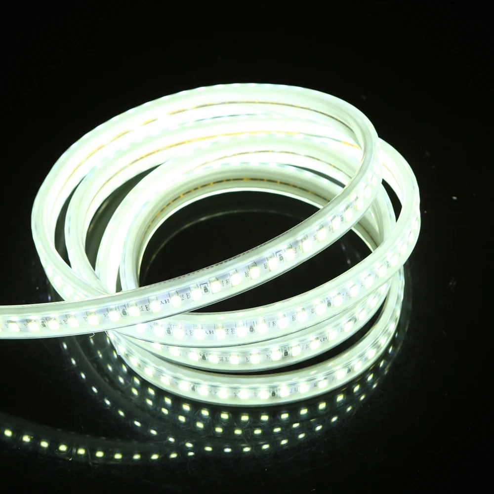 220 В Светодиодная лента 5630 SMD 120 светодиодов/м IP67 водонепроницаемая гибкая