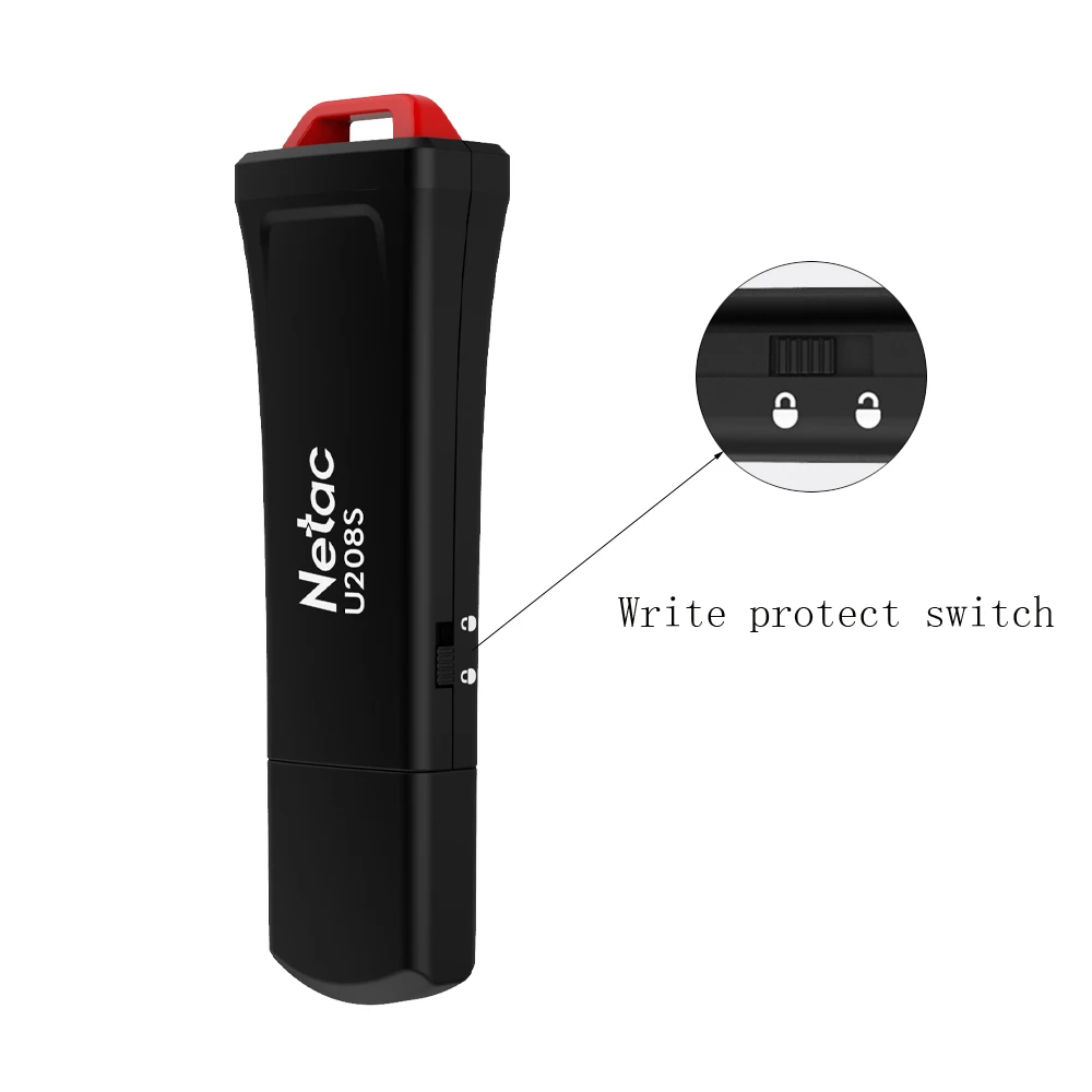 Netac u208s USB 2.0 Flash Drive Аппаратные средства защиты от записи накопитель 32 ГБ 16 8 Memory Stick U