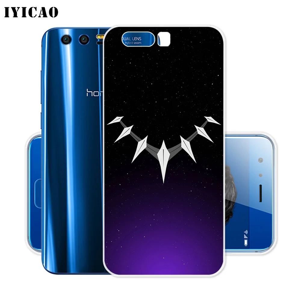 IYICAO черный пантера Marvel Фильм Мягкий силиконовый чехол для Huawei Y9 Y7 Y6 Prime 2018 Honor 8C 8X 8 9